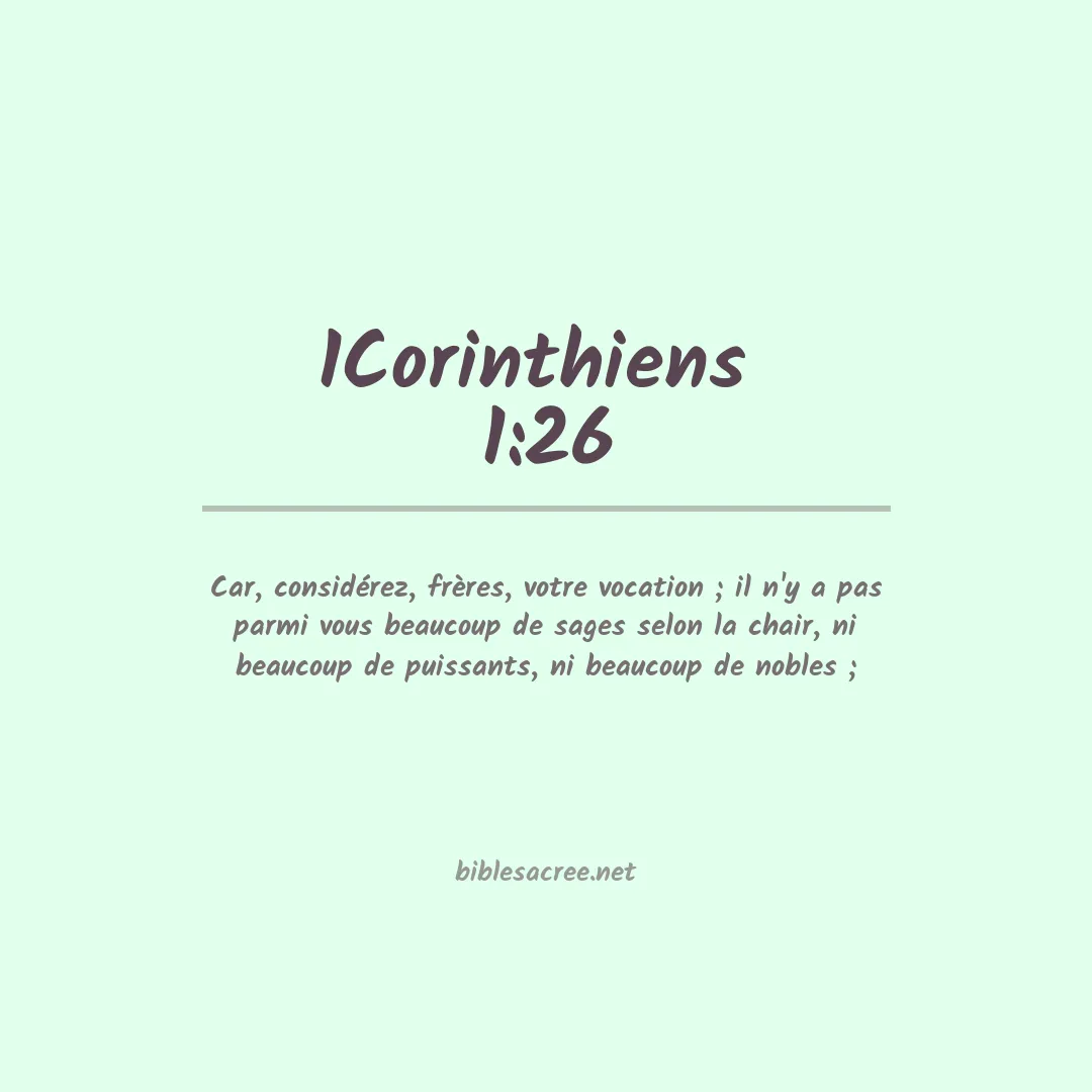 1Corinthiens  - 1:26