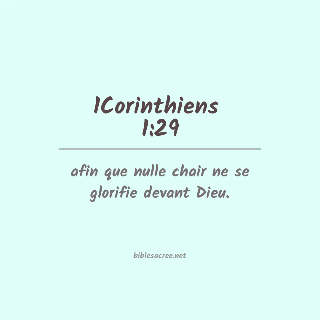 1Corinthiens  - 1:29