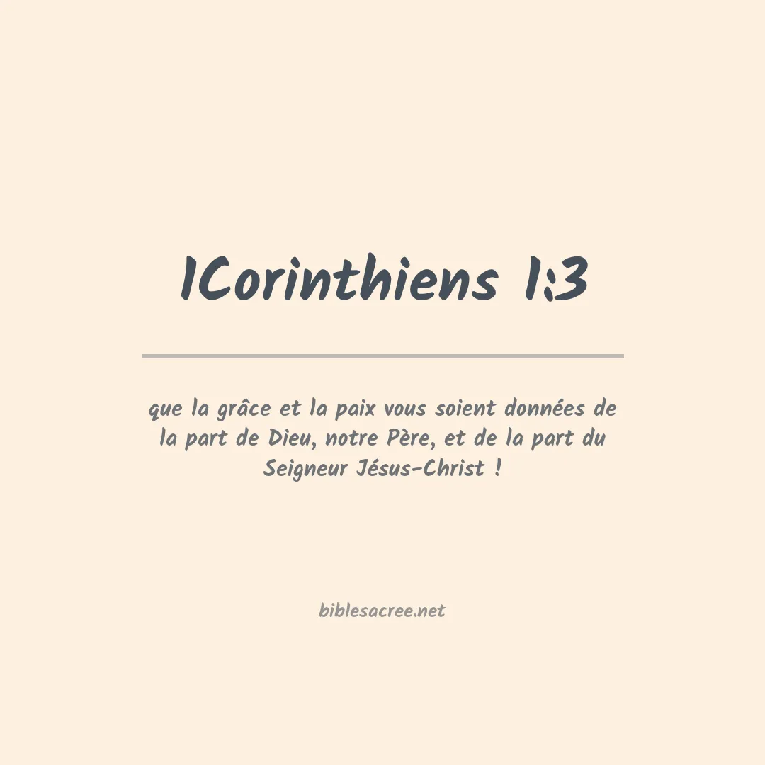 1Corinthiens - 1:3