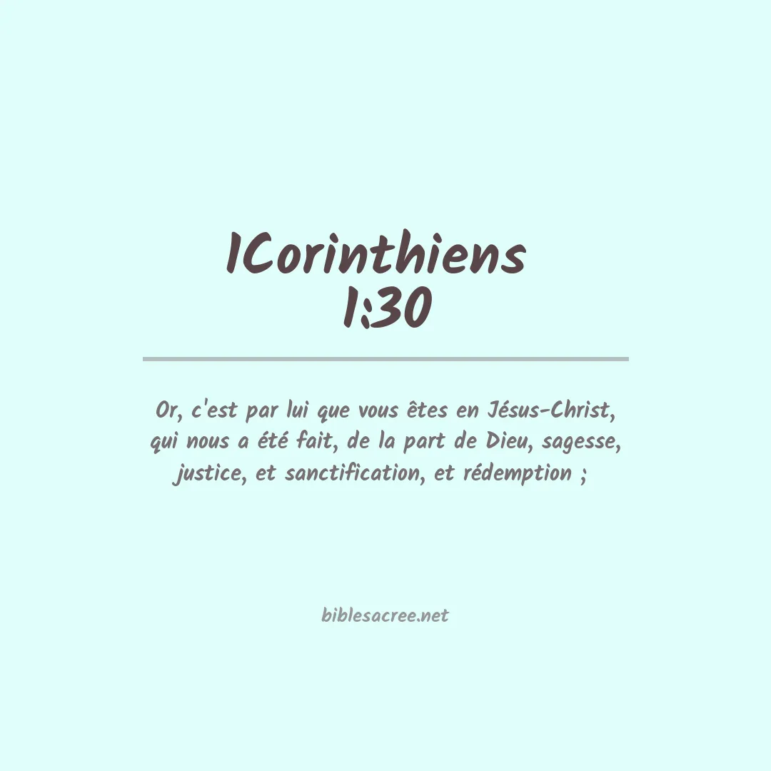 1Corinthiens  - 1:30