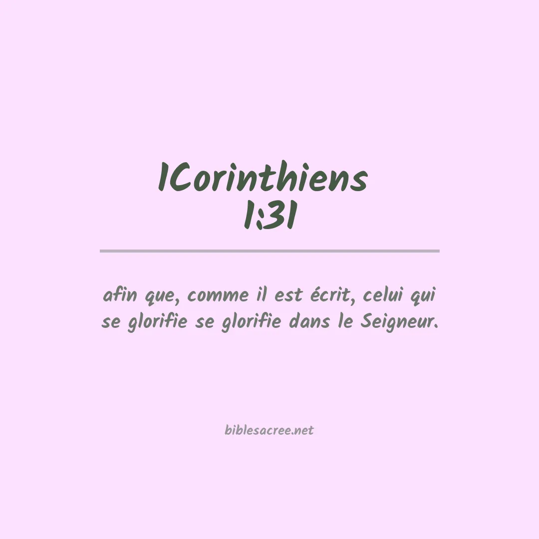 1Corinthiens  - 1:31