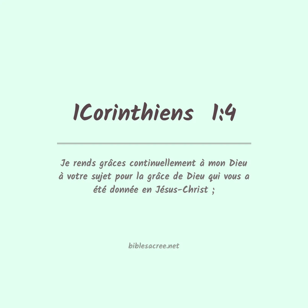 1Corinthiens  - 1:4