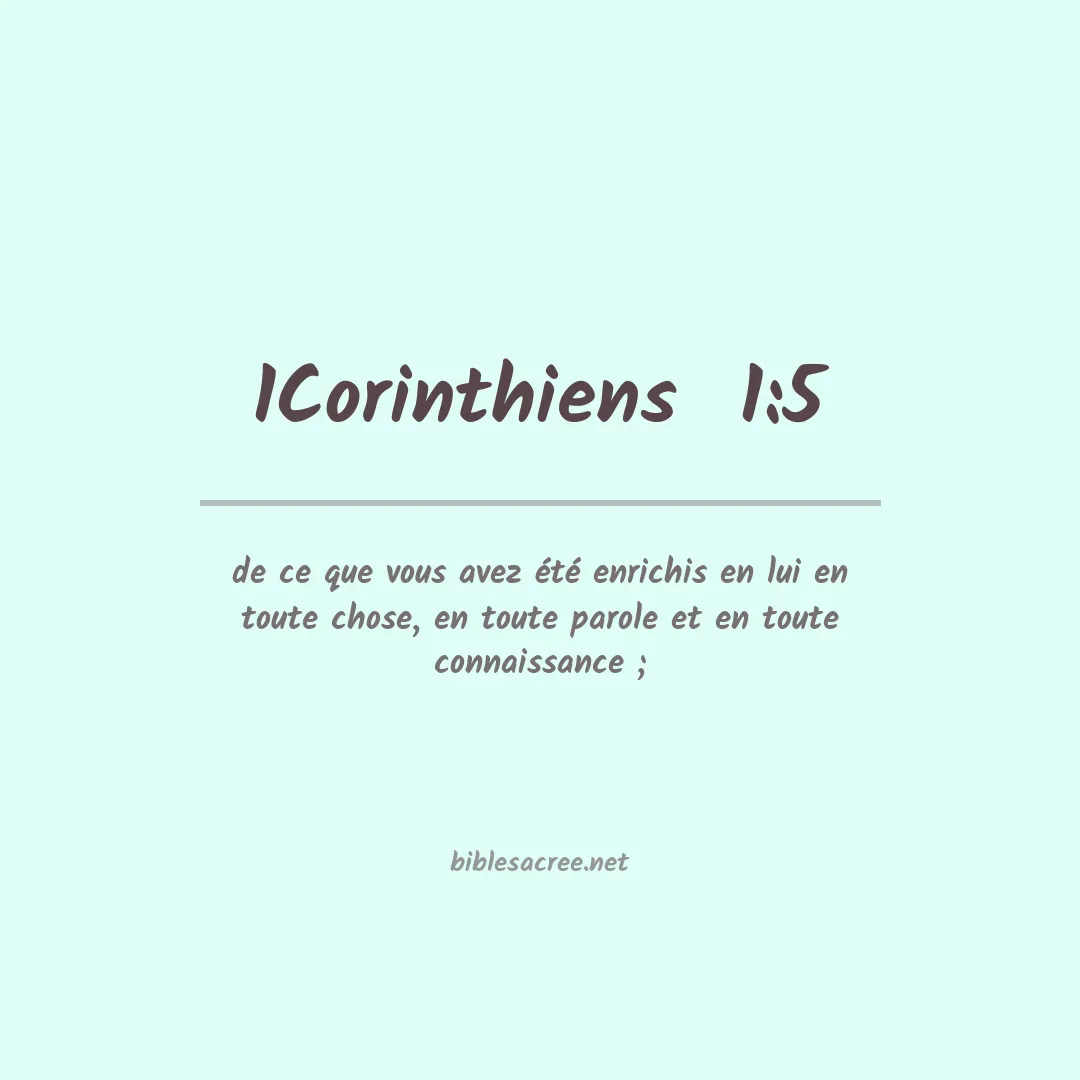 1Corinthiens  - 1:5