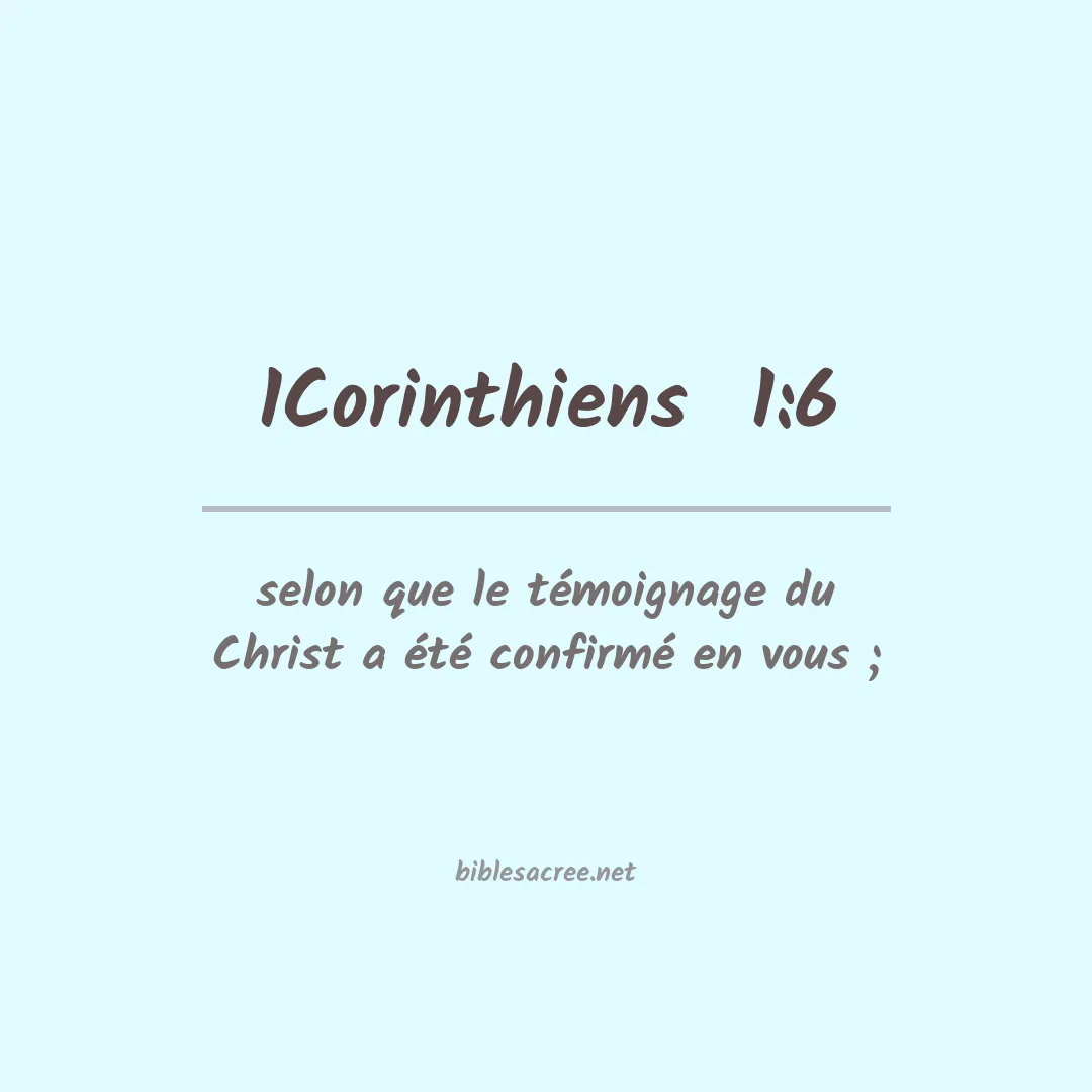 1Corinthiens  - 1:6