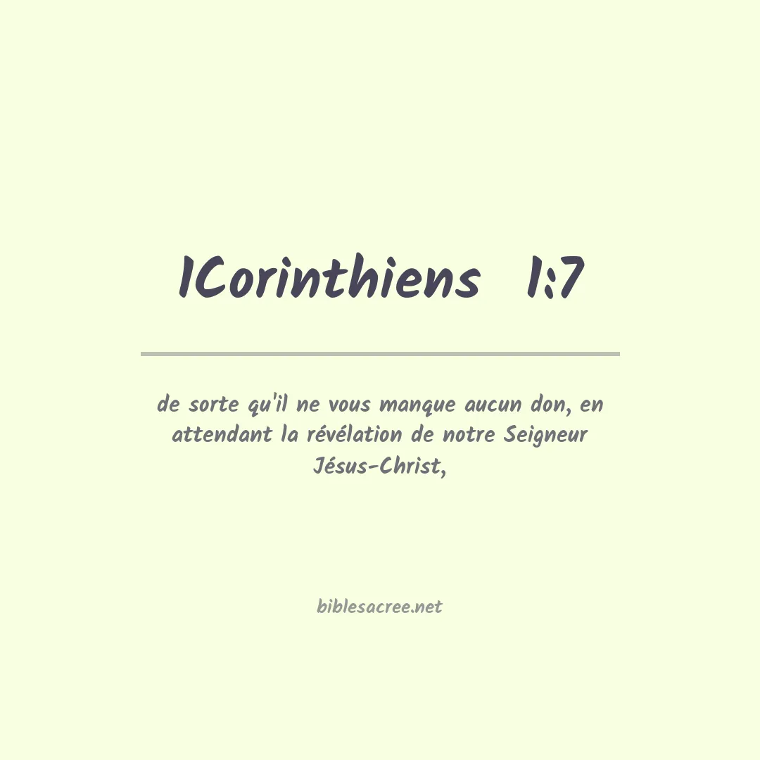 1Corinthiens  - 1:7