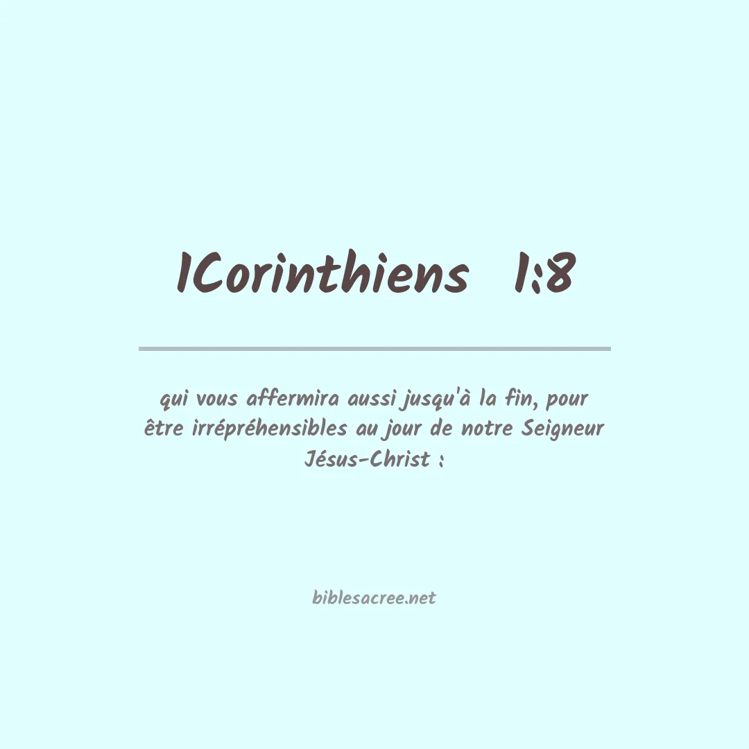 1Corinthiens  - 1:8