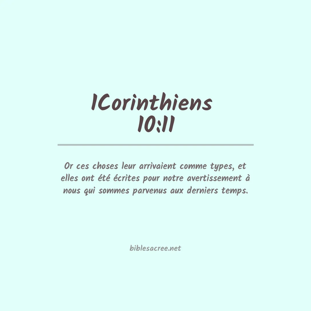 1Corinthiens  - 10:11