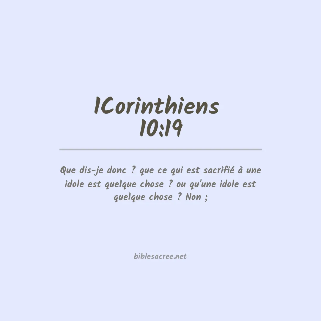 1Corinthiens  - 10:19
