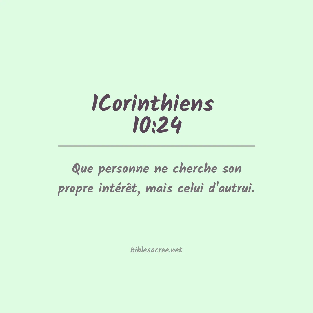 1Corinthiens  - 10:24