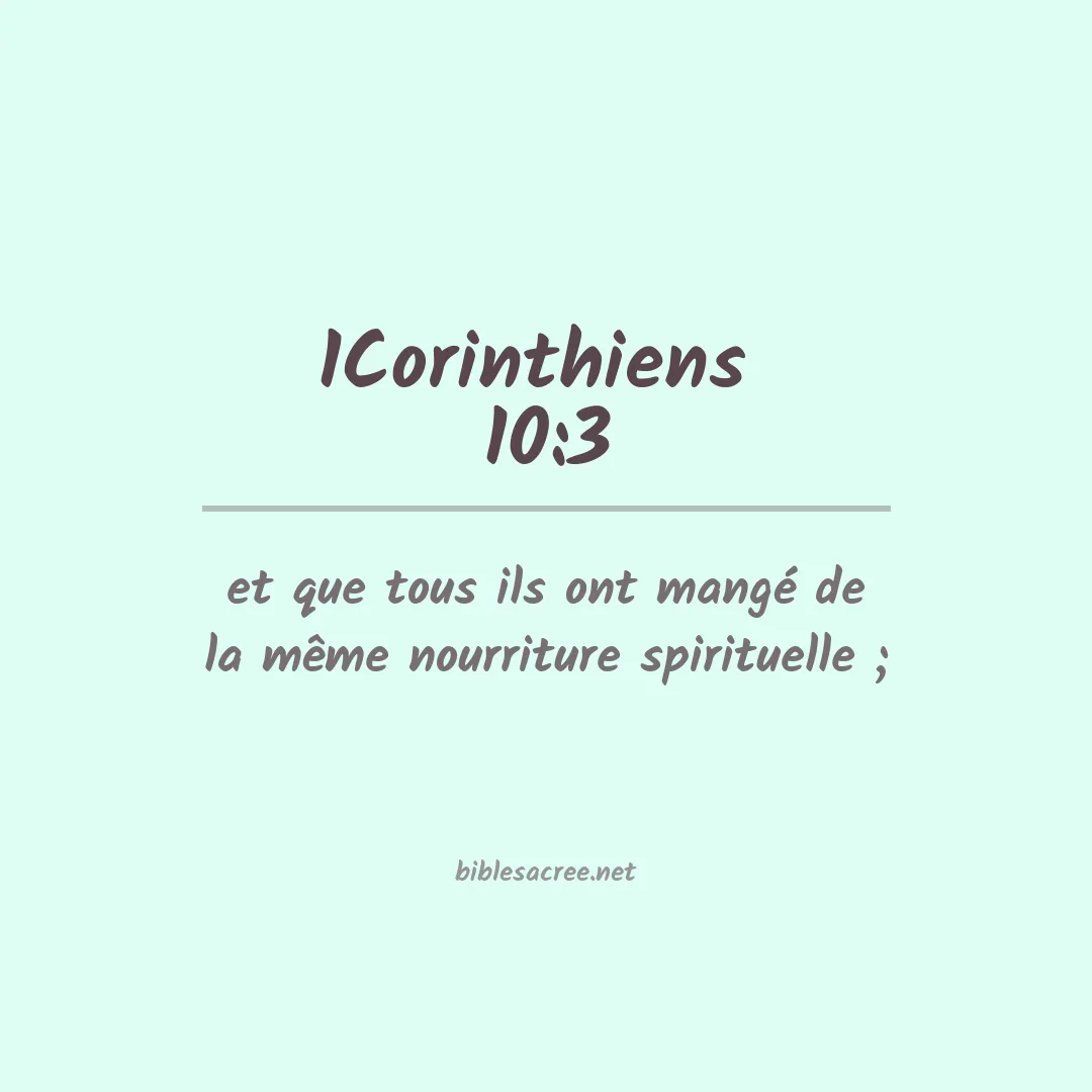 1Corinthiens  - 10:3