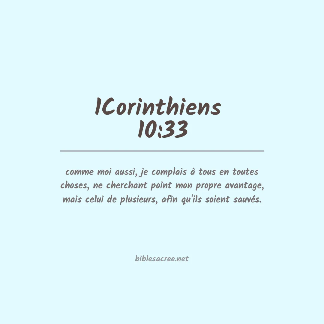 1Corinthiens  - 10:33