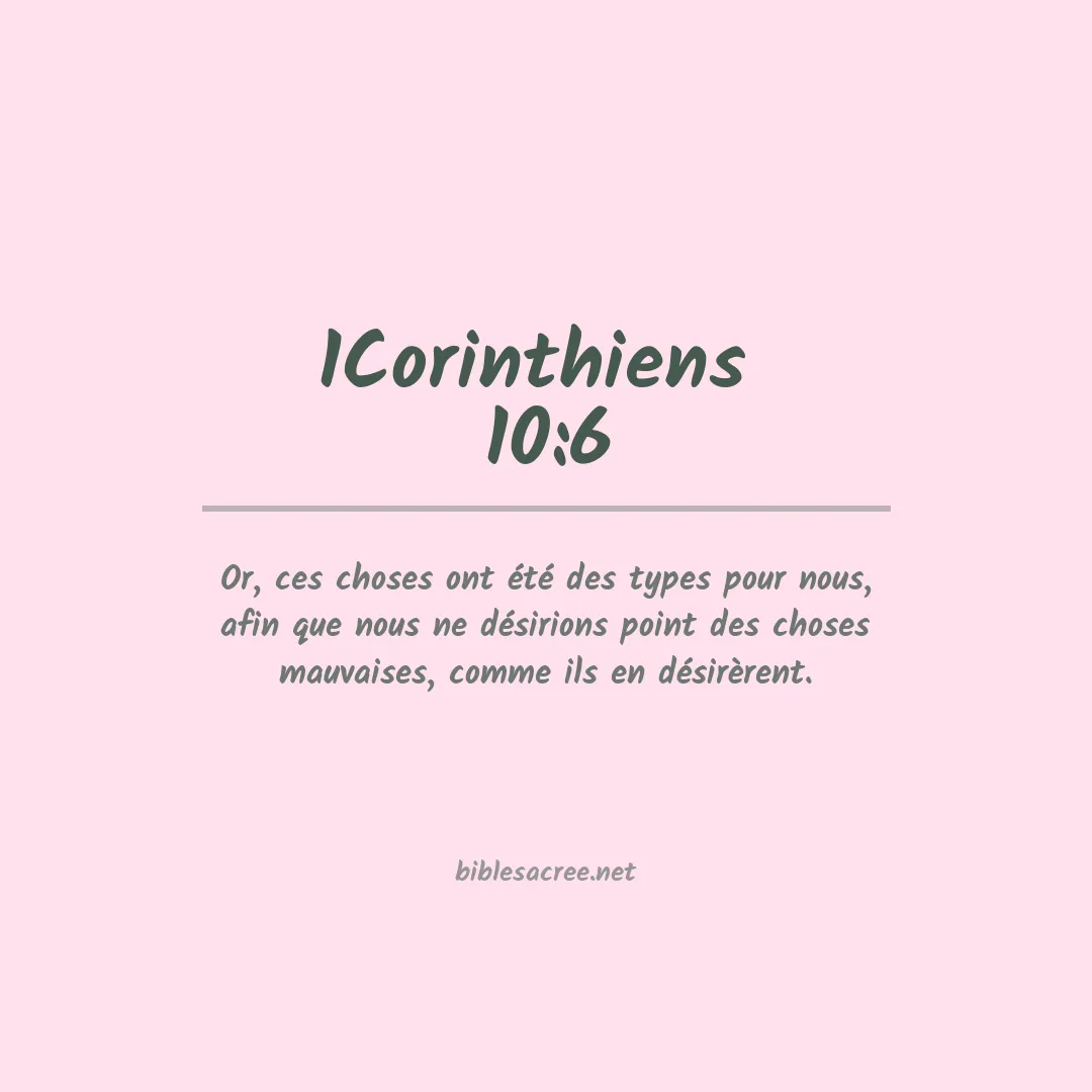 1Corinthiens  - 10:6