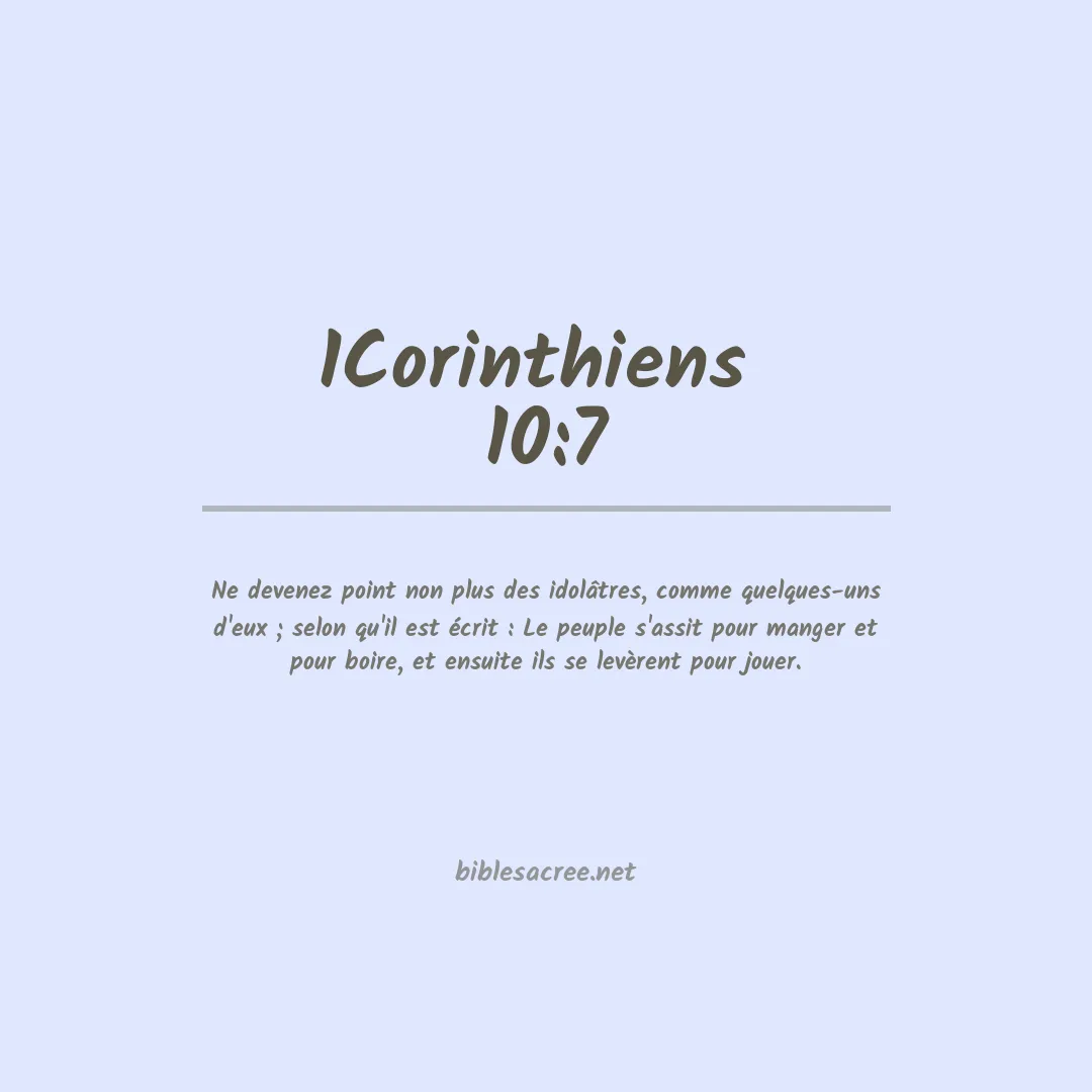 1Corinthiens  - 10:7