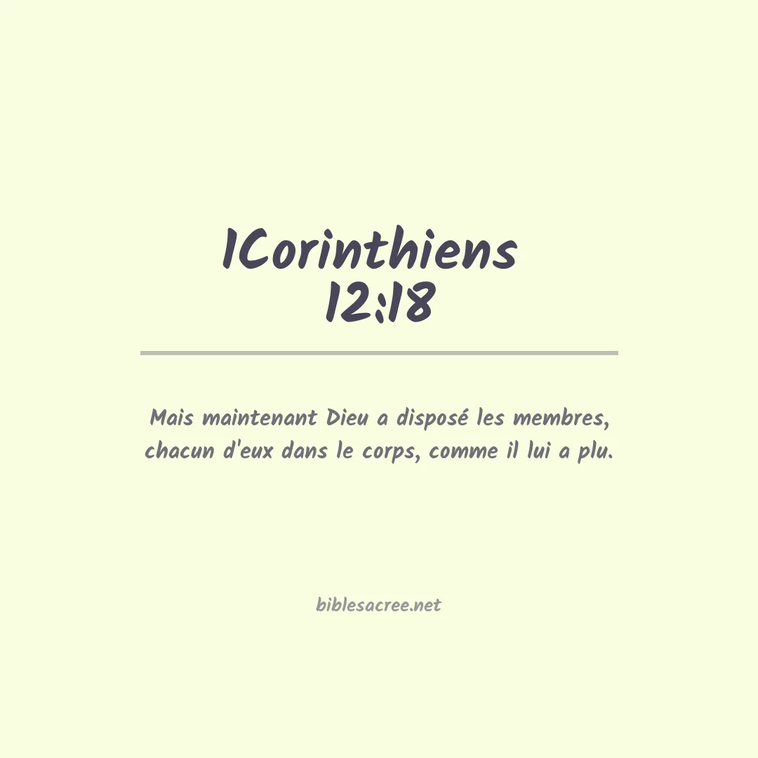 1Corinthiens  - 12:18