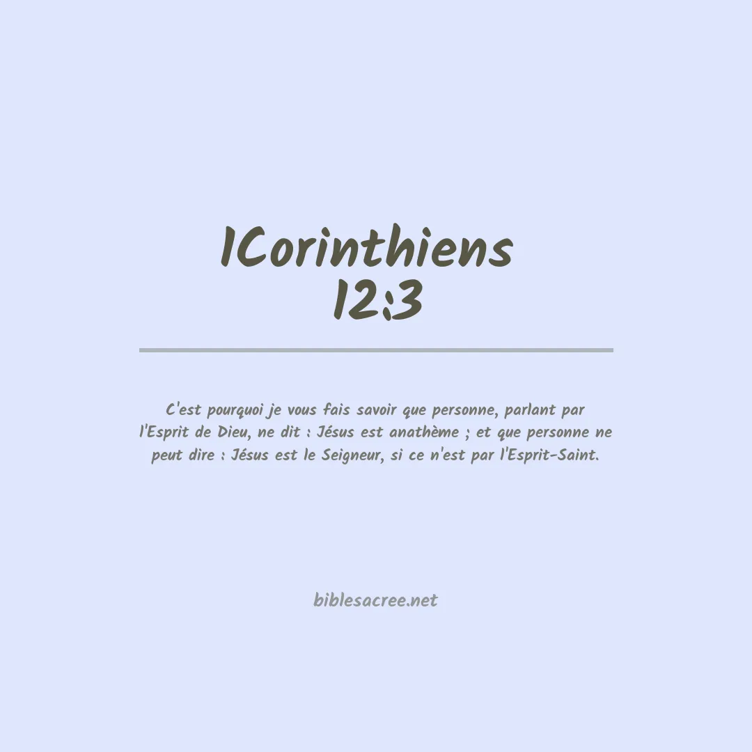 1Corinthiens  - 12:3