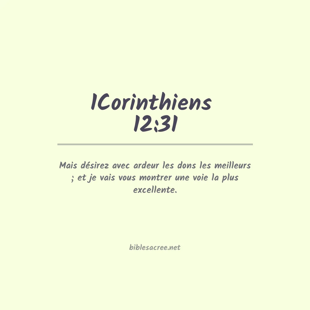 1Corinthiens  - 12:31