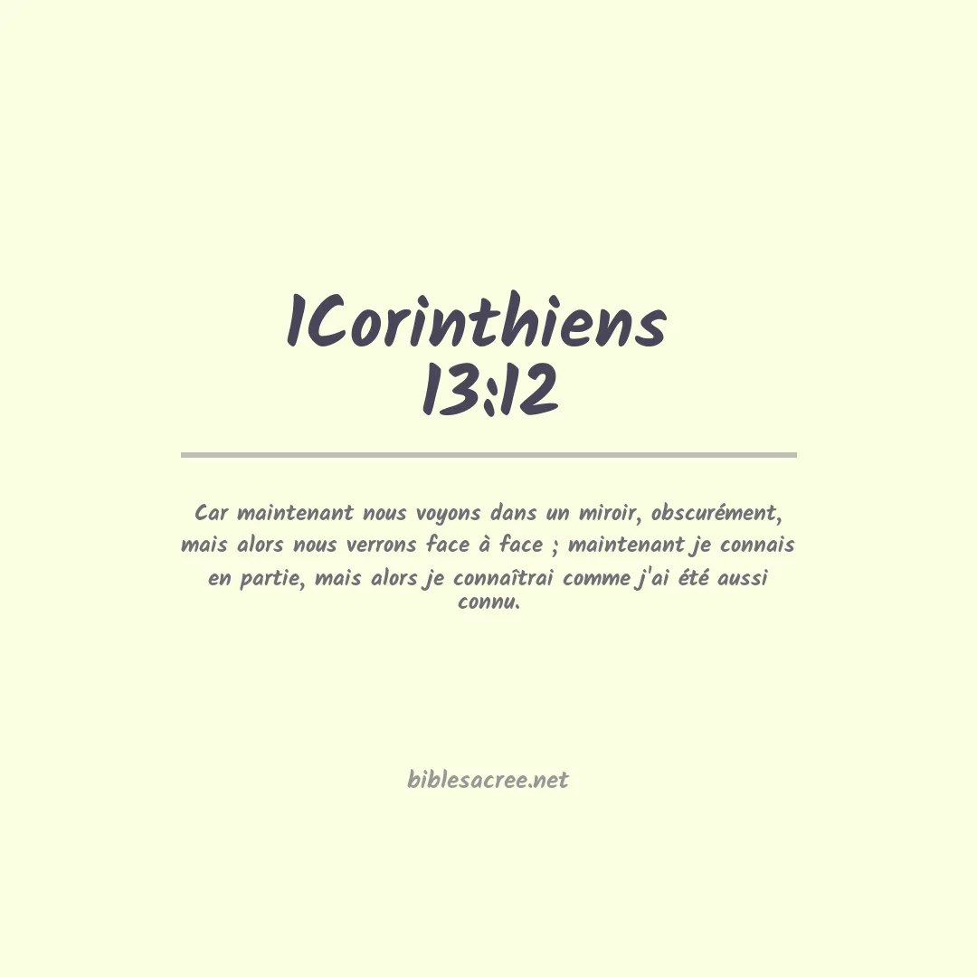 1Corinthiens  - 13:12