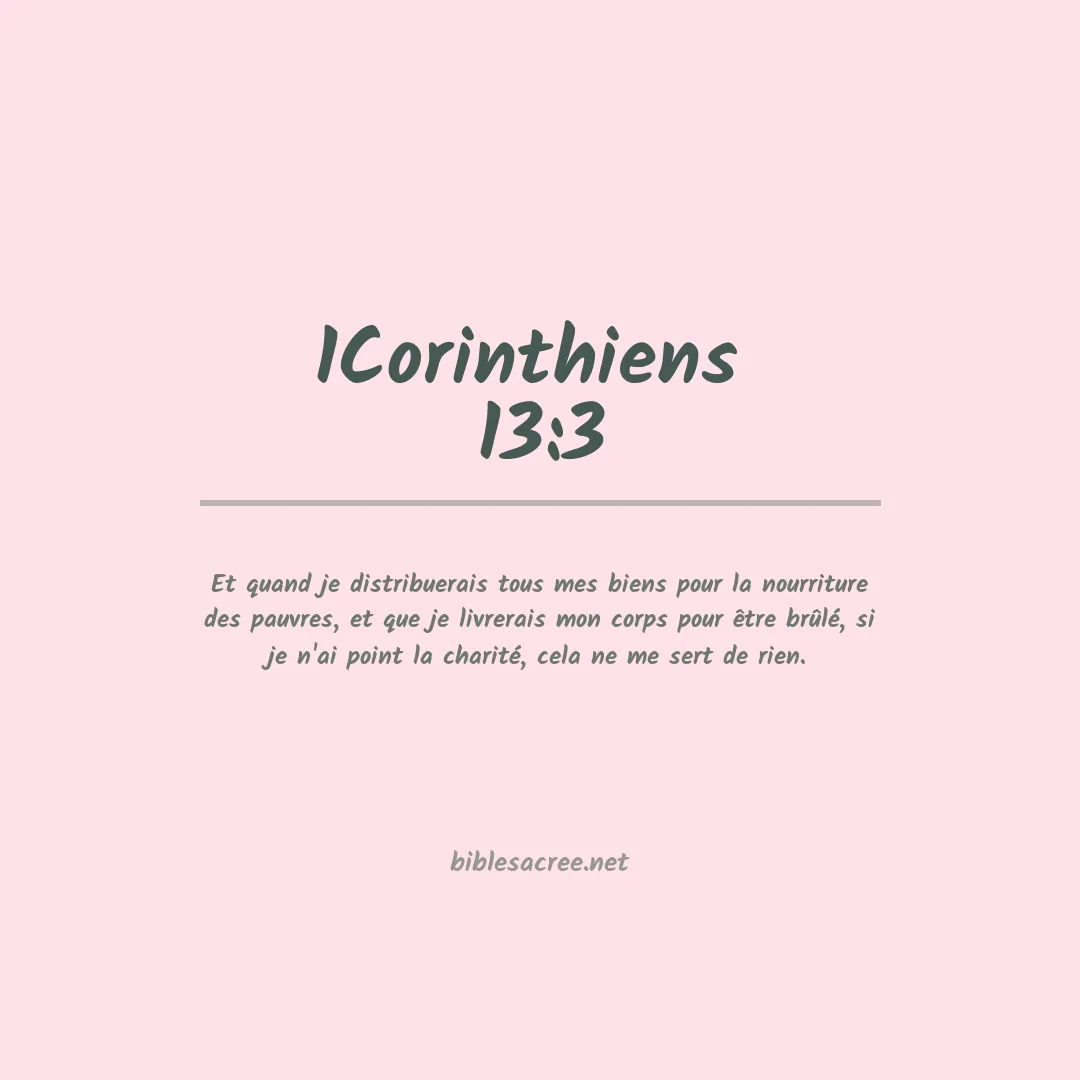1Corinthiens  - 13:3
