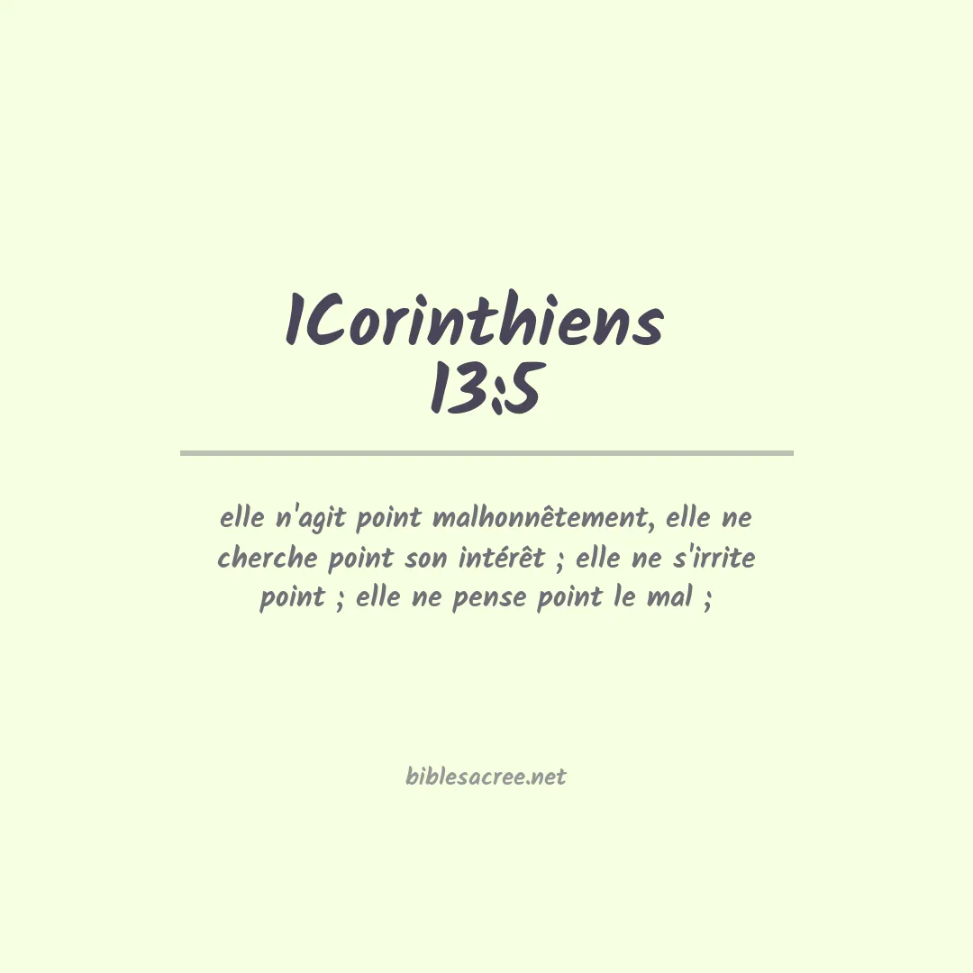 1Corinthiens  - 13:5