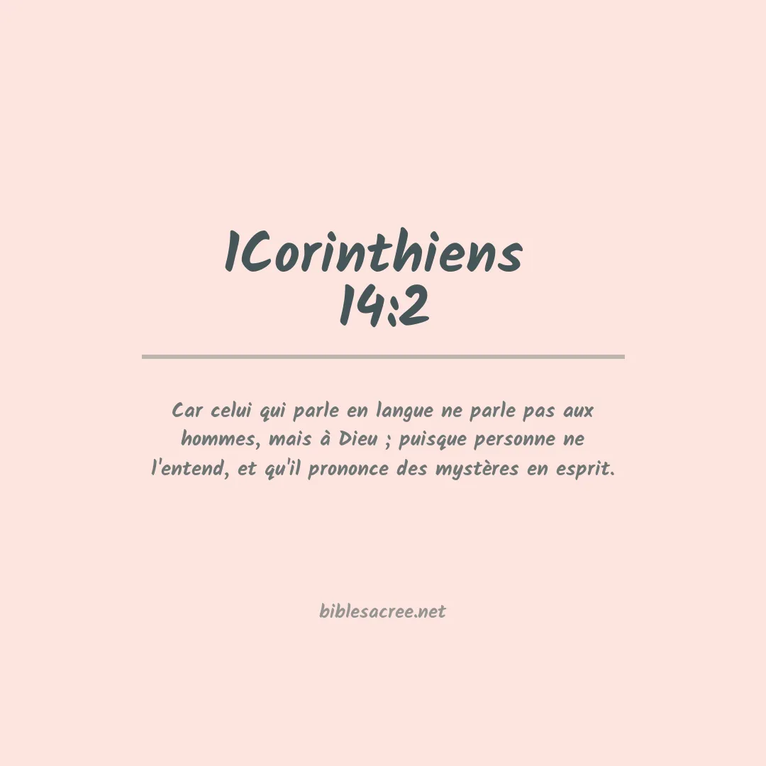 1Corinthiens  - 14:2