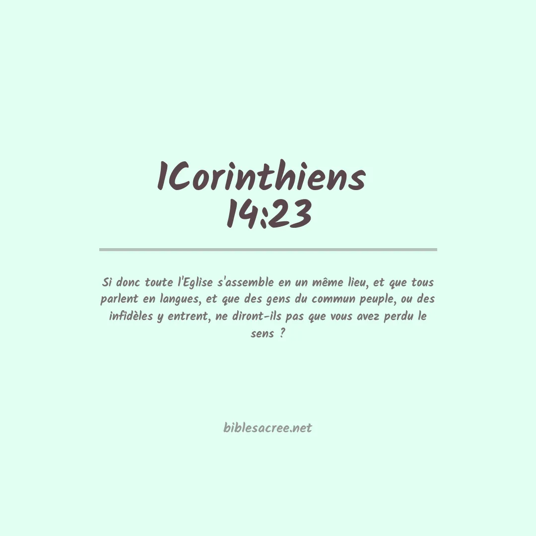 1Corinthiens  - 14:23