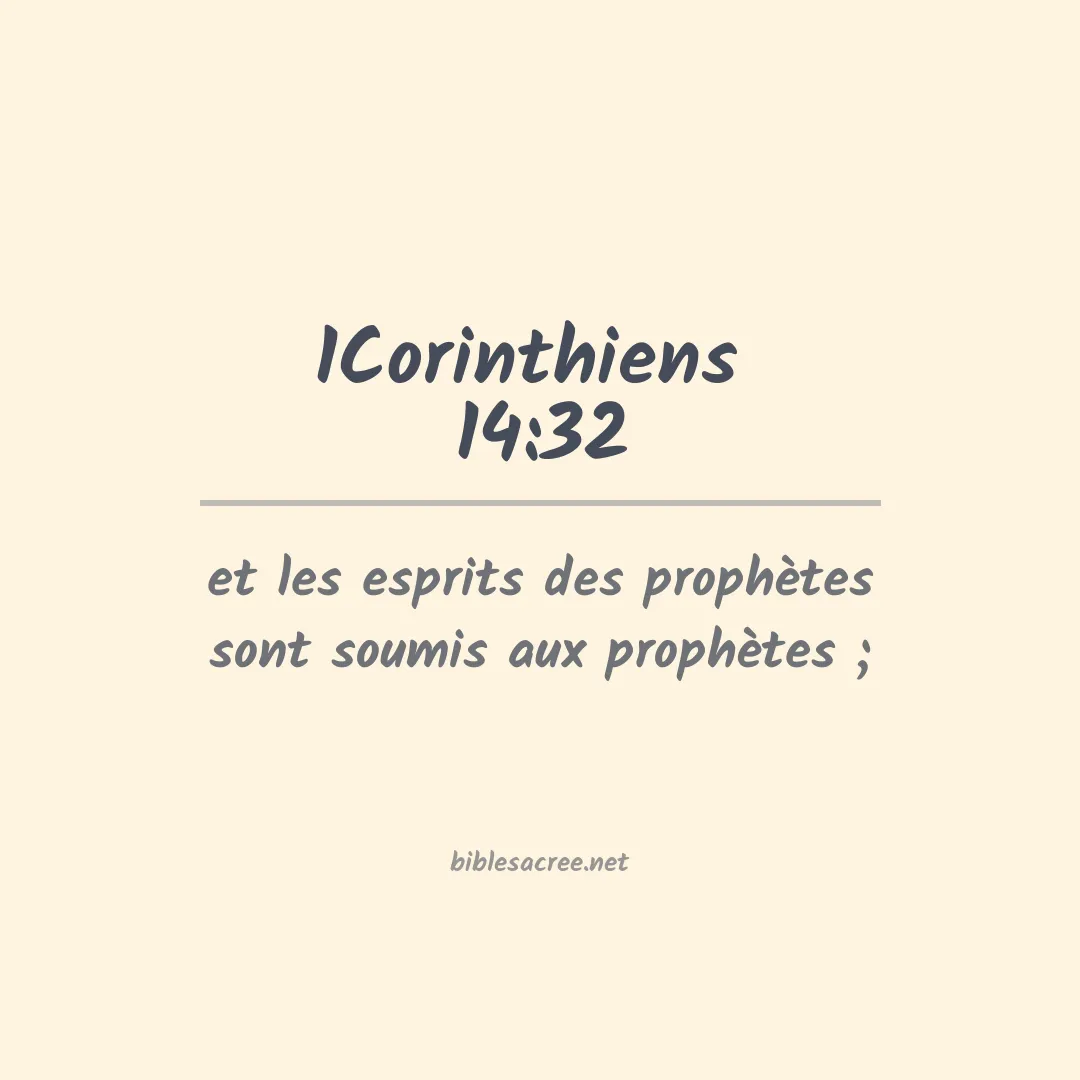 1Corinthiens  - 14:32