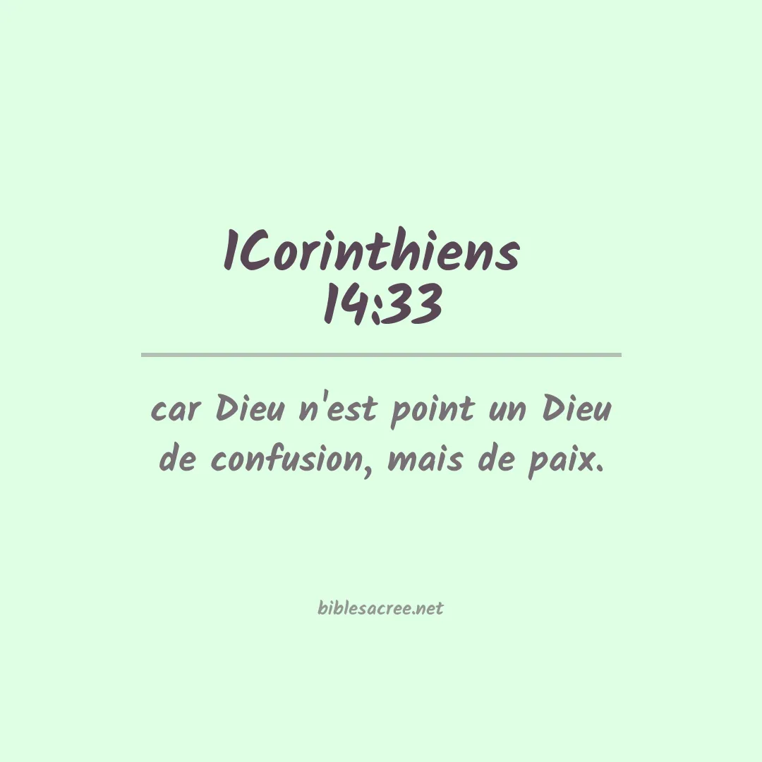 1Corinthiens  - 14:33