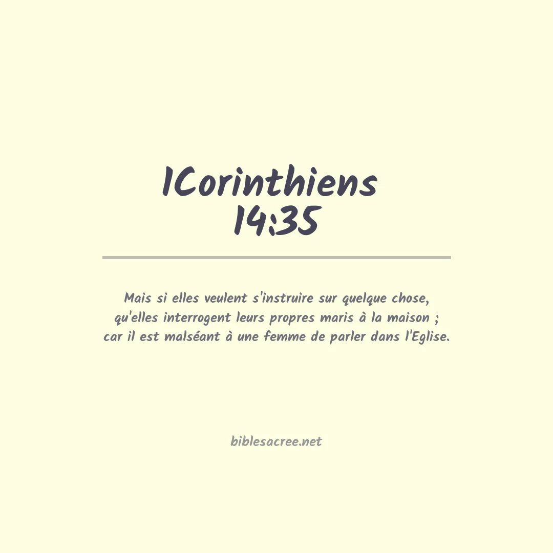 1Corinthiens  - 14:35
