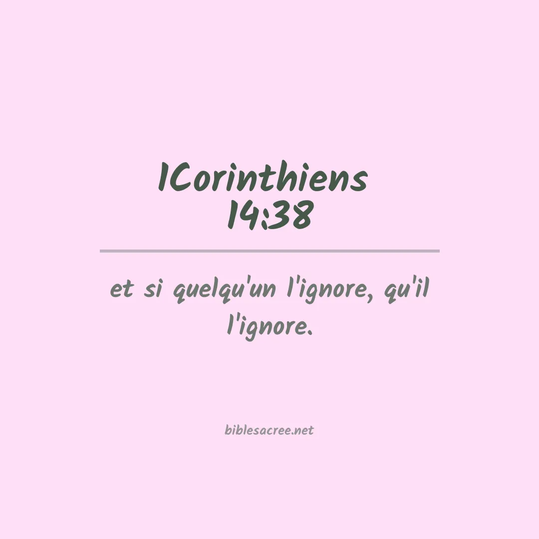 1Corinthiens  - 14:38