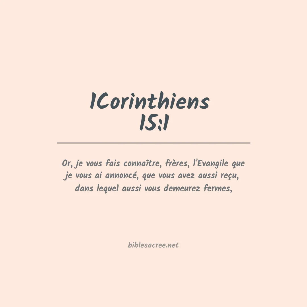 1Corinthiens  - 15:1