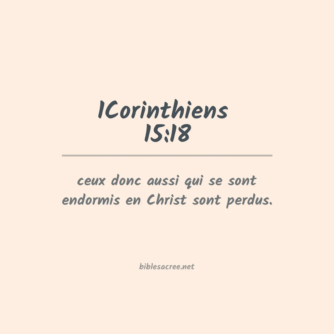 1Corinthiens  - 15:18