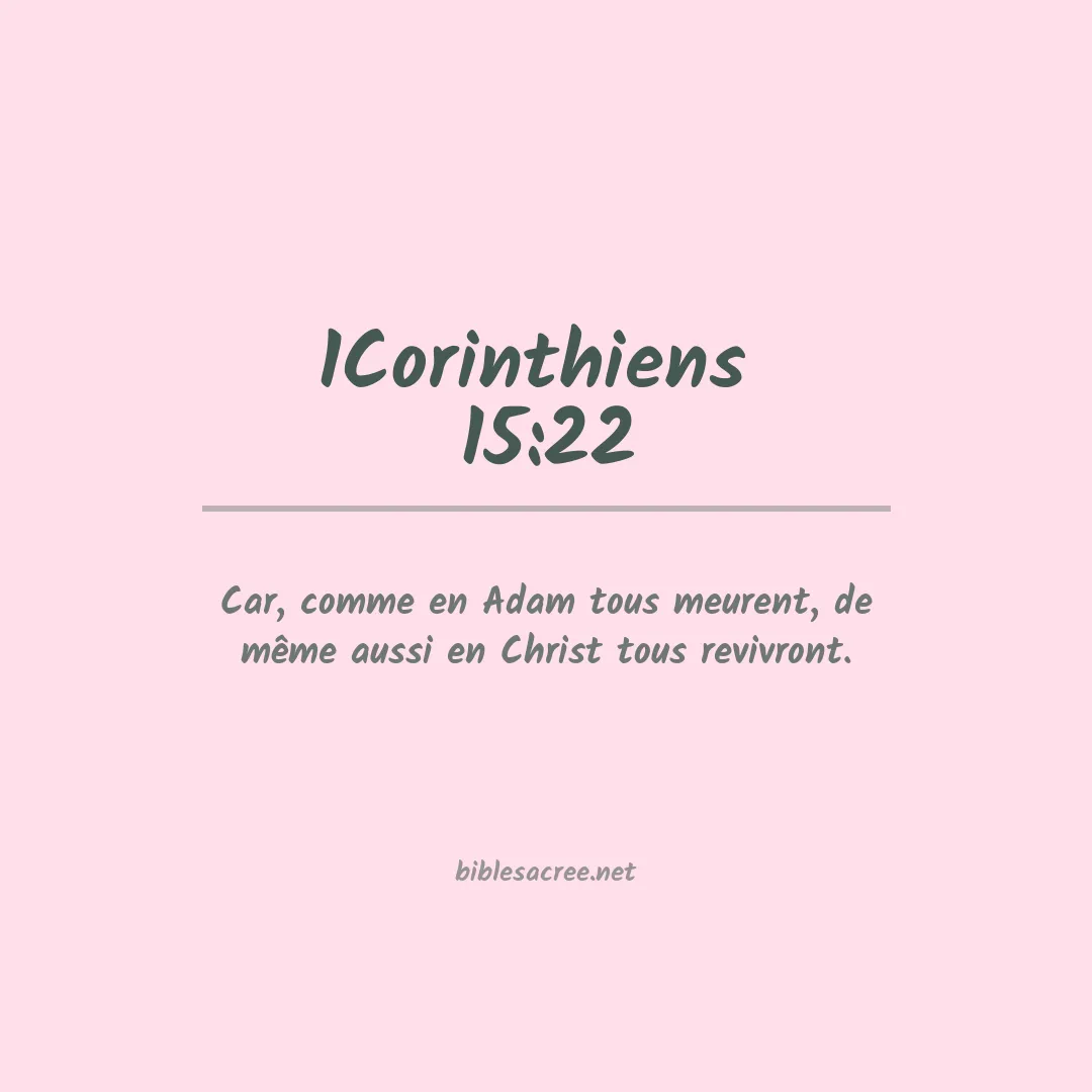 1Corinthiens  - 15:22