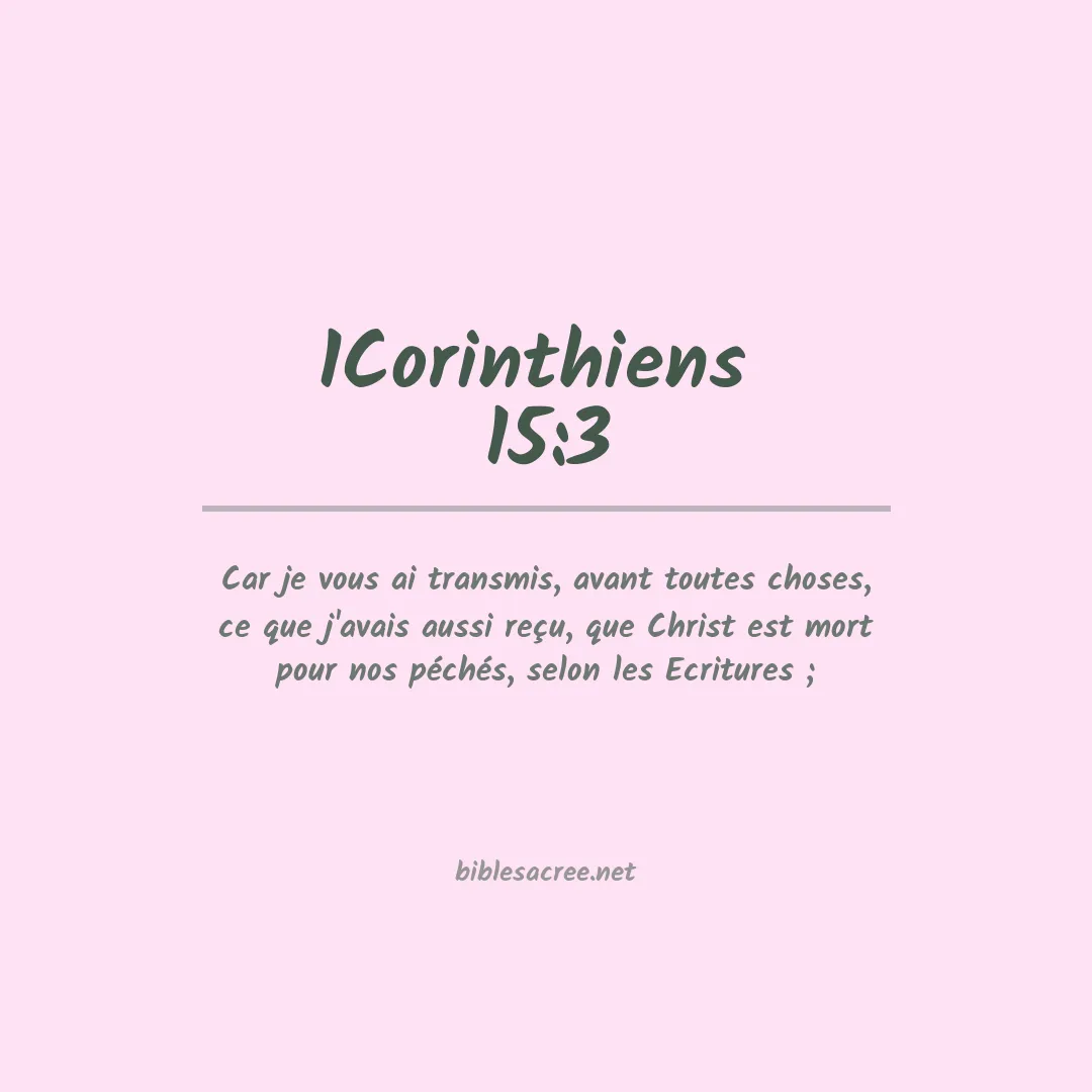 1Corinthiens  - 15:3