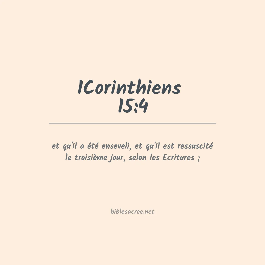 1Corinthiens  - 15:4