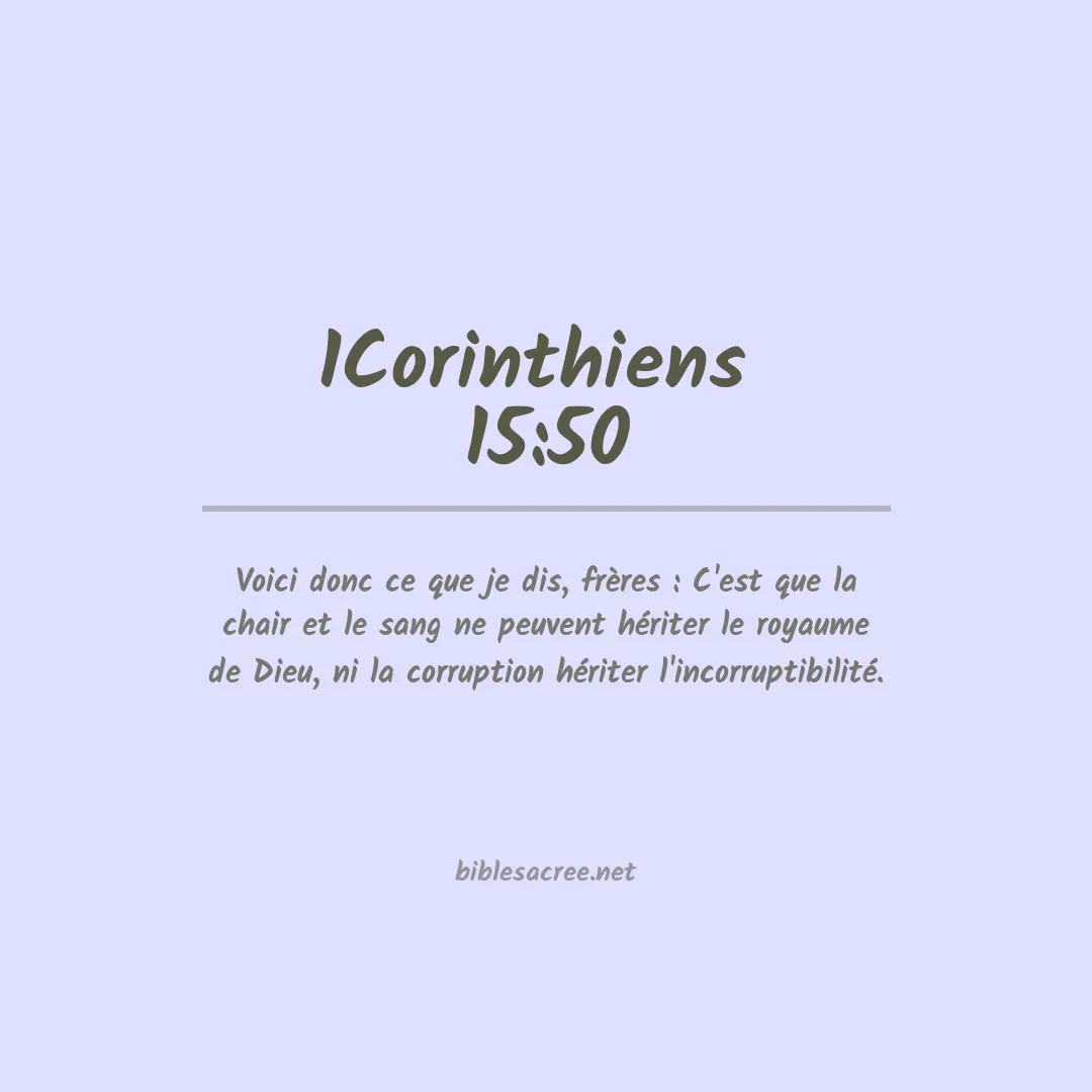 1Corinthiens  - 15:50