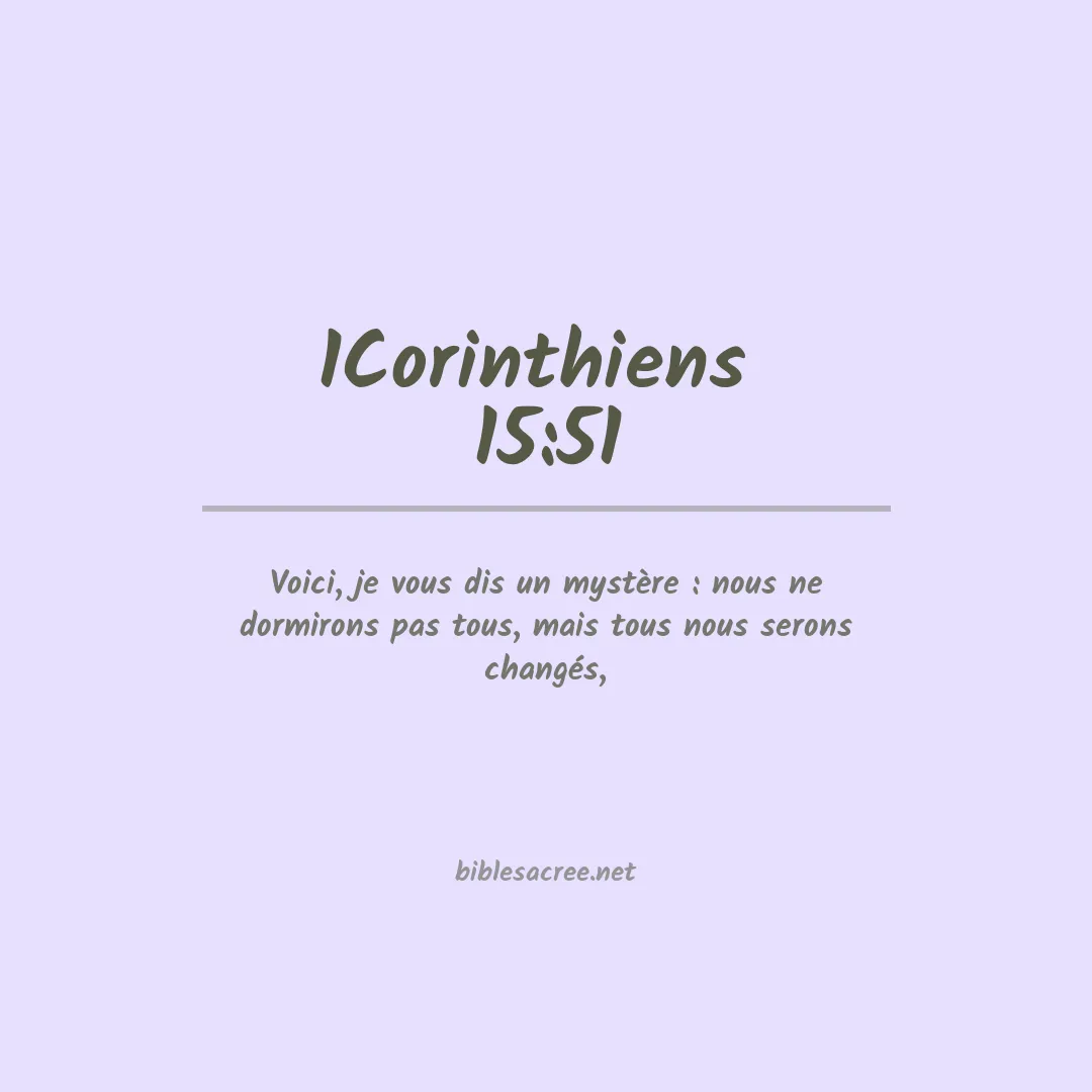 1Corinthiens  - 15:51