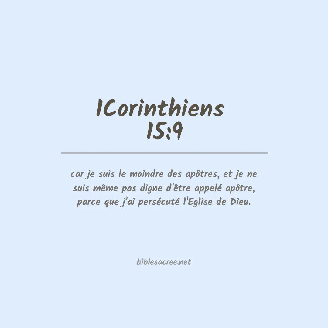 1Corinthiens  - 15:9