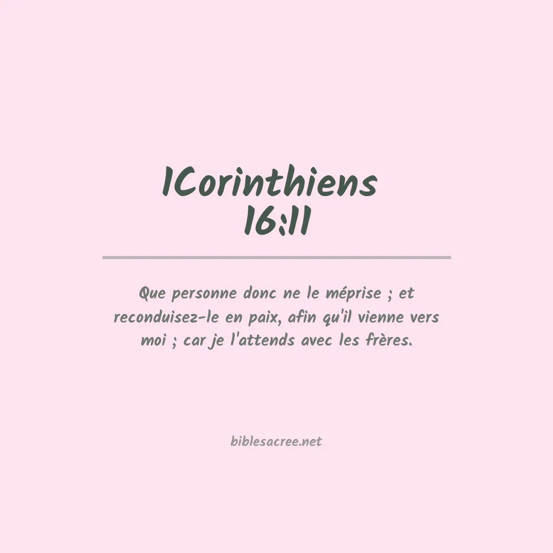 1Corinthiens  - 16:11