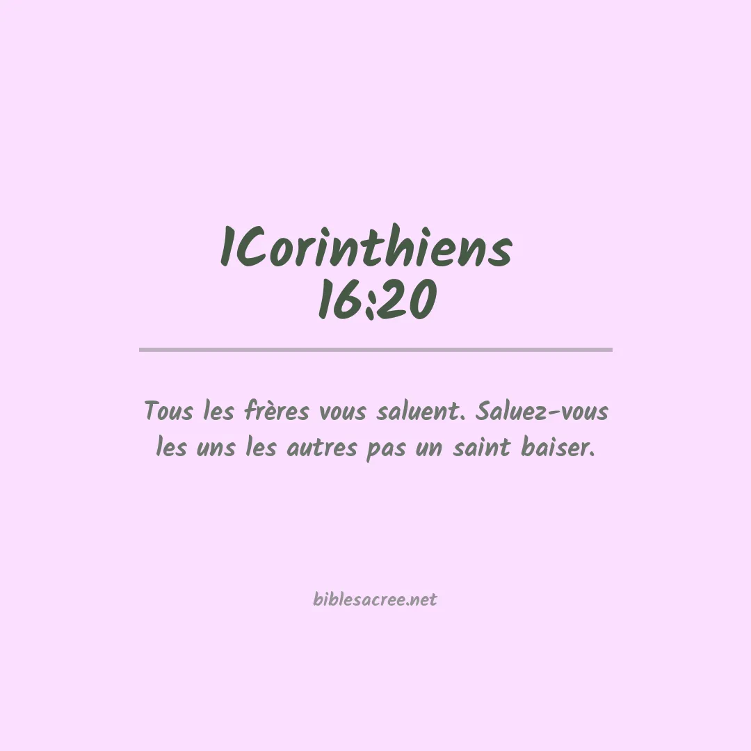 1Corinthiens  - 16:20