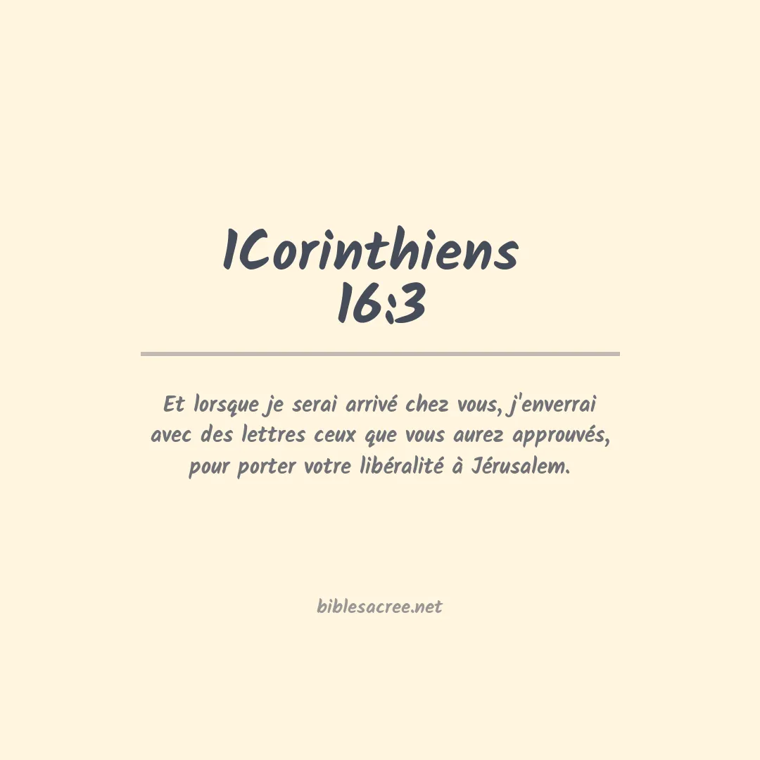 1Corinthiens  - 16:3