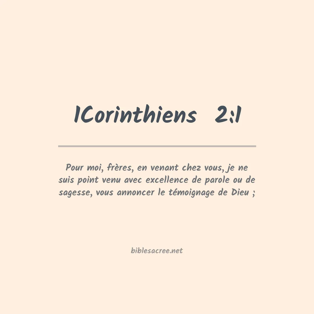 1Corinthiens  - 2:1