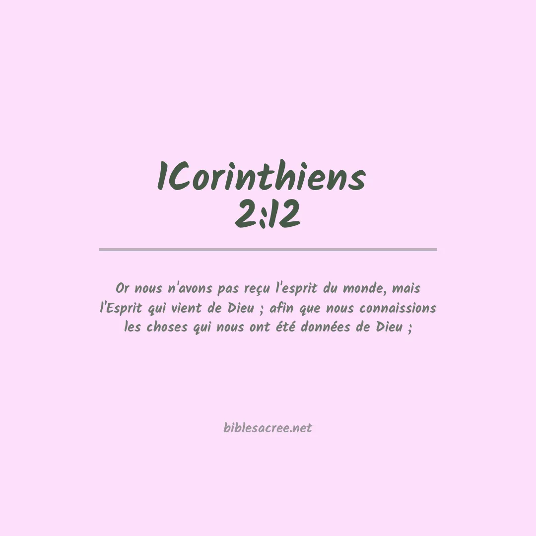 1Corinthiens  - 2:12