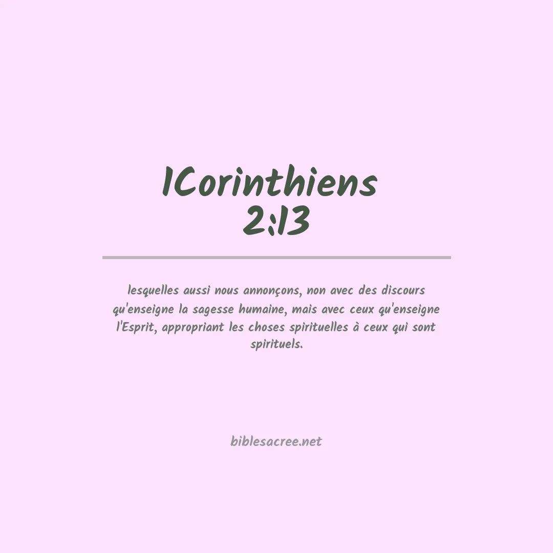 1Corinthiens  - 2:13