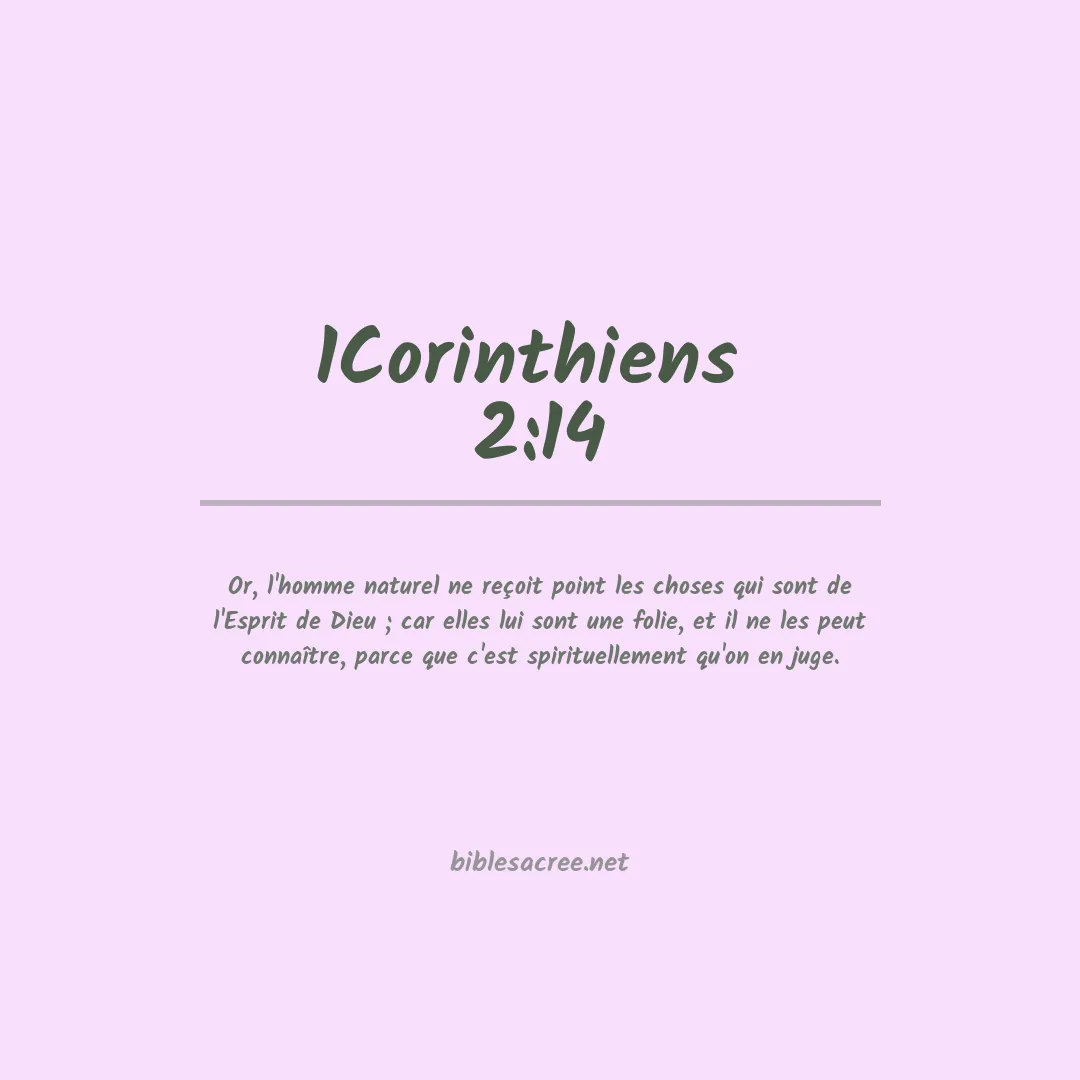 1Corinthiens  - 2:14