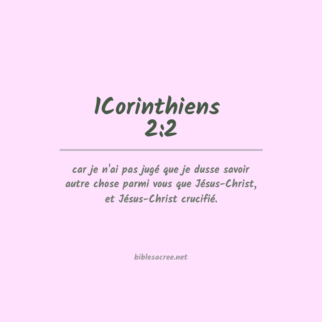 1Corinthiens  - 2:2