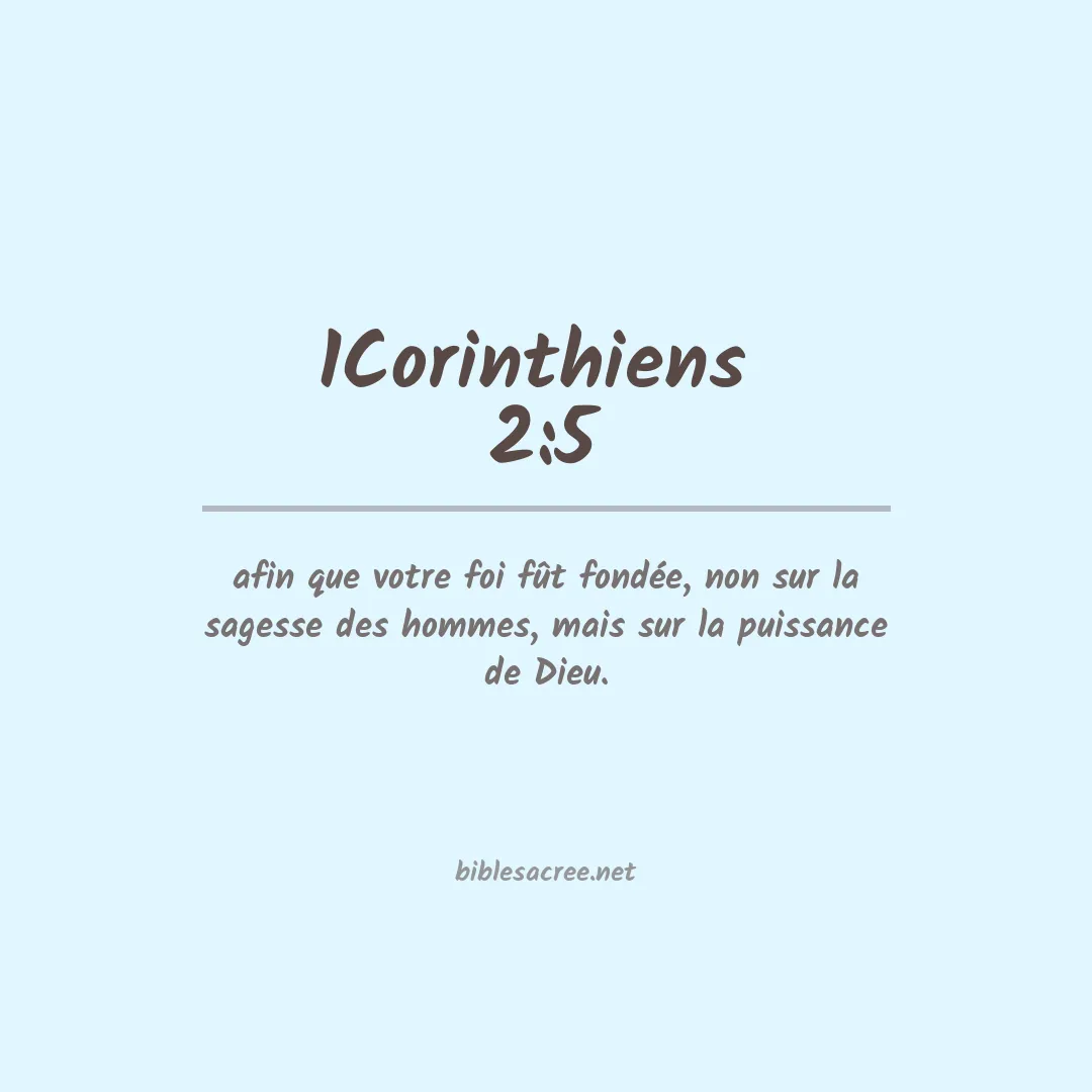 1Corinthiens  - 2:5