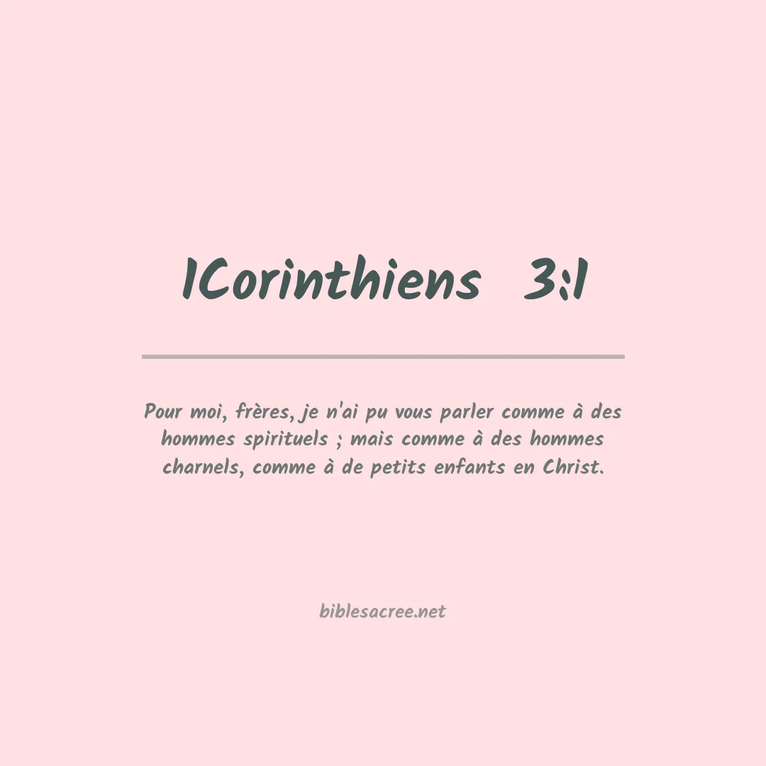 1Corinthiens  - 3:1
