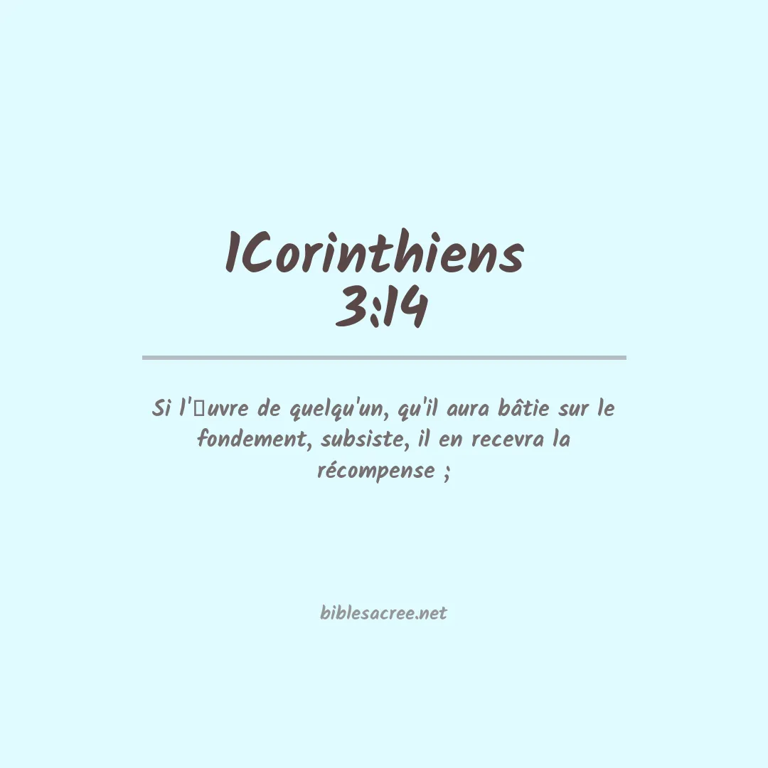 1Corinthiens  - 3:14