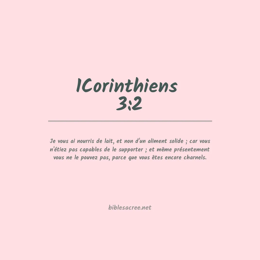 1Corinthiens  - 3:2