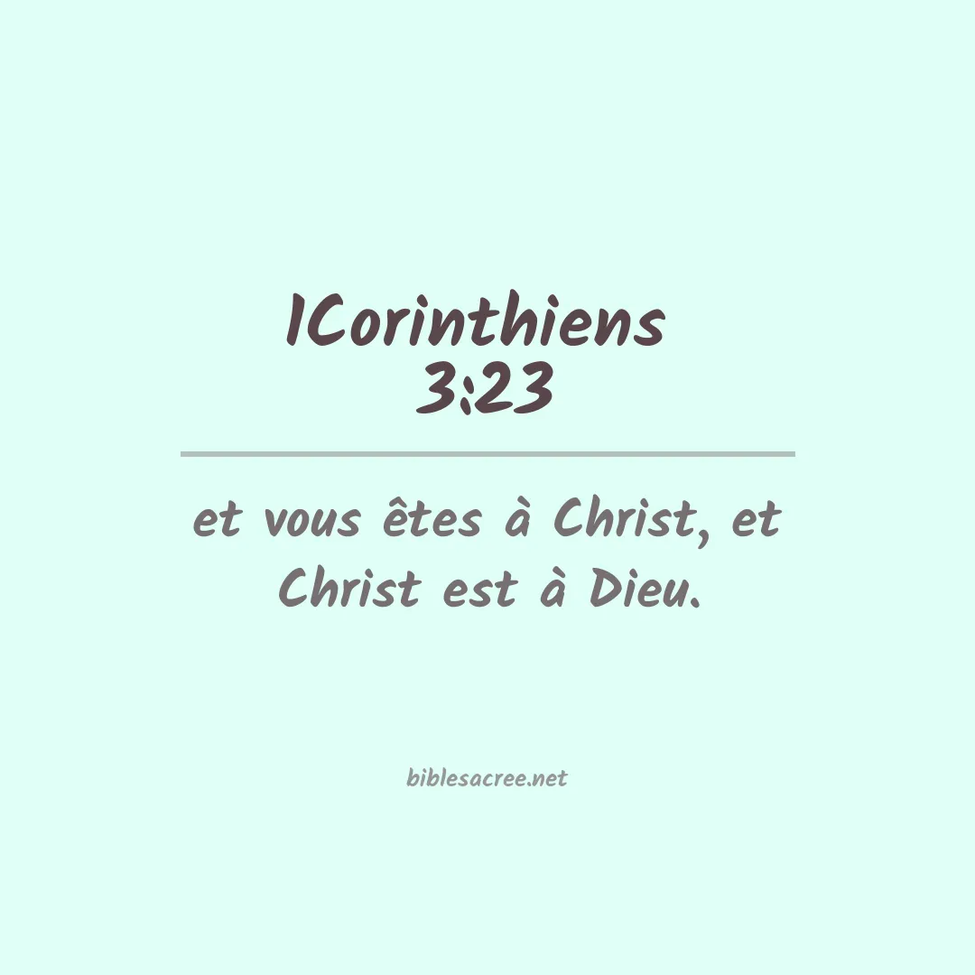 1Corinthiens  - 3:23